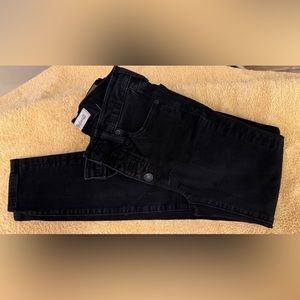 Madewell 9” mid rise skinny jeans, Size 24,Black